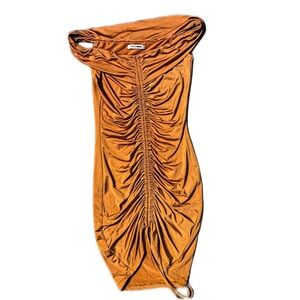 ORANGE MINI BODYCON DRESS